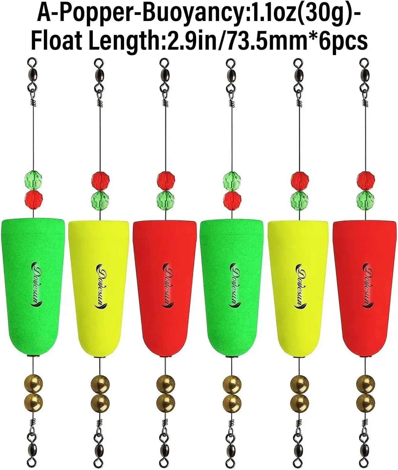 Dovesun Fishing Bobbers Popping Cork Weighted Fishing Floats