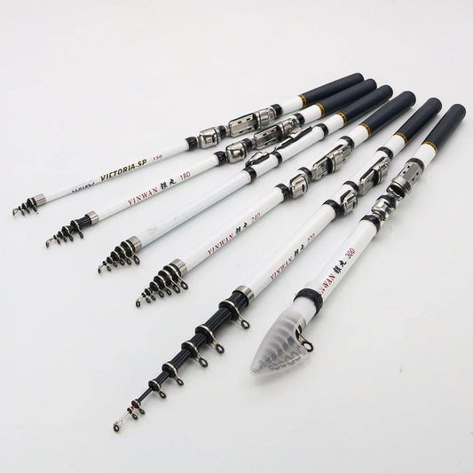 Telescopic Rock Fishing Rod Spinning Fly Carp Feeder Carbon Fiber Pesca 3M 2.7M 2.4M 2.1M 1.8M 1.5M Mini Travel Rod Reel Seat