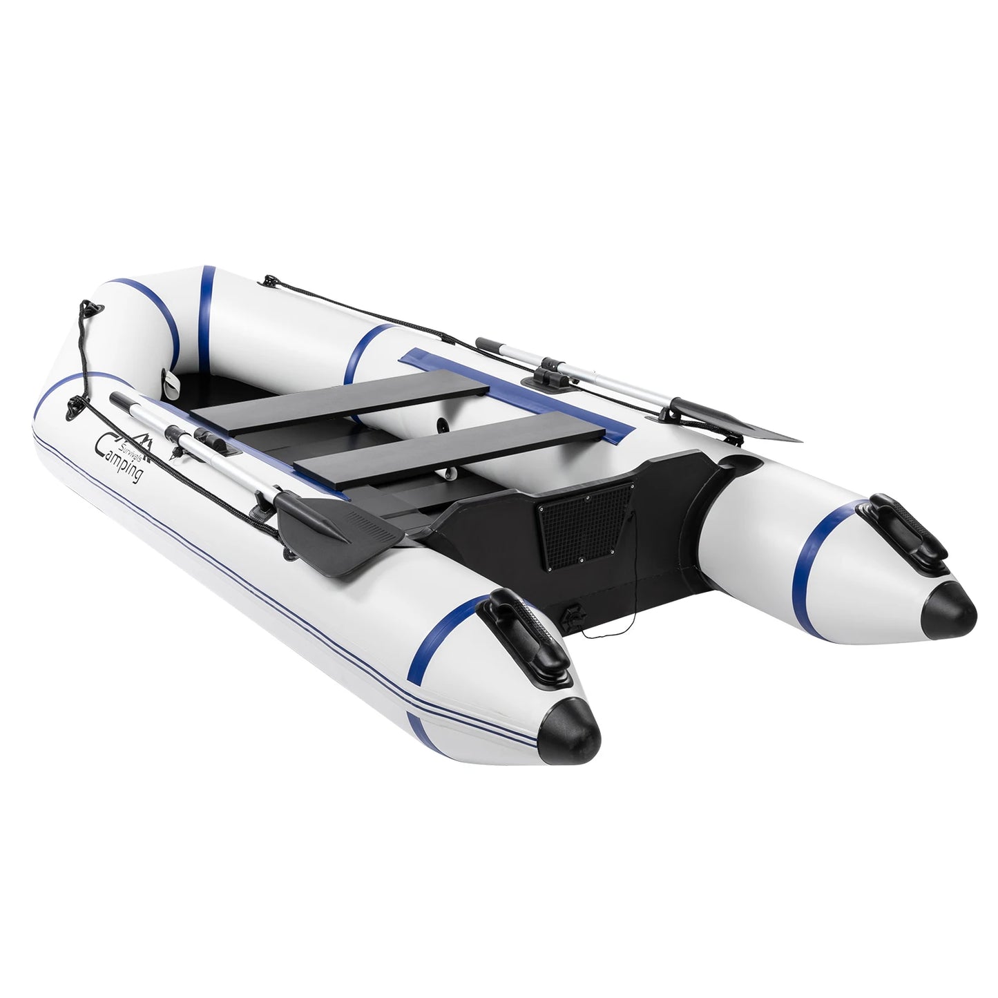 Camping Survivals 10ft PVC 330kg Water Adult Assault Boat Off-White