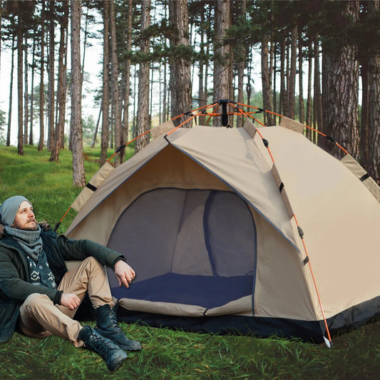 Outdoor Automatic Quick-opening Tent Rainproof Sunshine-proof Tent Two windowless doors
