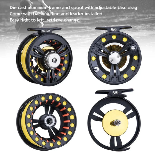 Goture Fly Fishing Rod Combo 5/6 7/8 9FT Carbon Fiber 2.7m Fly Rod with Line Lures Reel for Trout Carp Tackle with PVC Tube