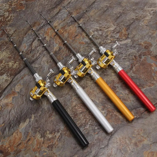 Fishing Rod Reel Combo Set Fish Rod+Reel Pocket Fishing Rod Reel Full Kit Fishing Rod Spinning Reel Combo Kit Fishing Tool