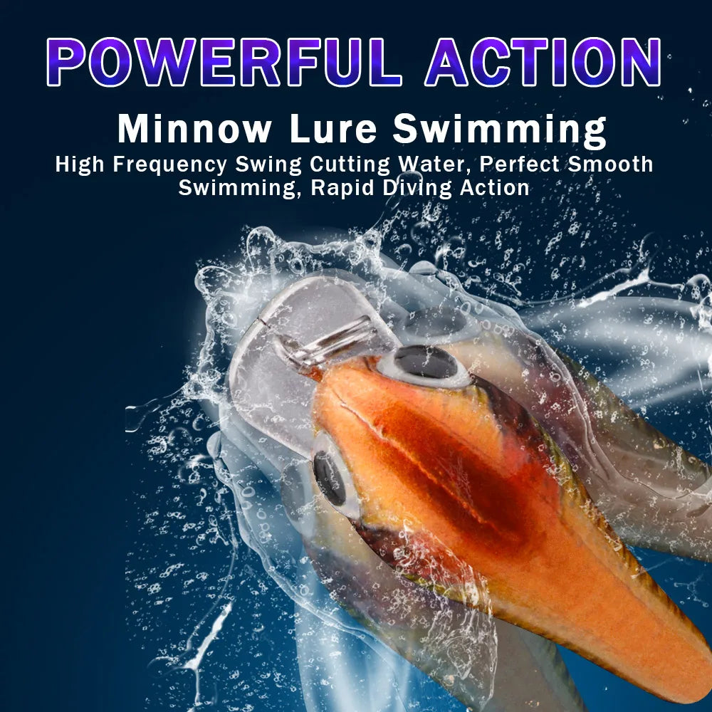 GOBASS 5pcs Mini Fish Bass Fishing Lure Set 3cm 1.5g Mini Artificial Baits