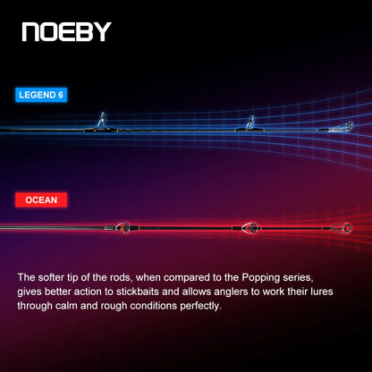 NOEBY  2.6m 2.75m 3.05m Stickbait Surf Spinning Rod 2 Section H XH Power Lure 40-160g Shore Jigging for Saltwater Sea Fishing