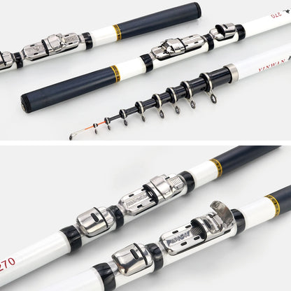 Telescopic Rock Fishing Rod Spinning Fly Carp Feeder Carbon Fiber Pesca 3M 2.7M 2.4M 2.1M 1.8M 1.5M Mini Travel Rod  Reel Seat