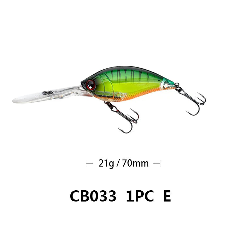Crankbait Fishing Lure Weights 11.4cm 21g Trolling Lure Crank Bait Fake Fish