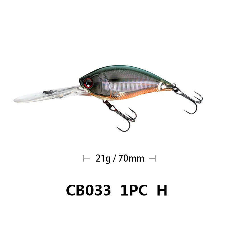 Crankbait Fishing Lure Weights 11.4cm 21g Trolling Lure Crank Bait Fake Fish