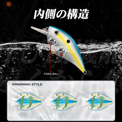 Floating 65mm/16.5g KVD 2.5 Squarebill Crankbait Wobblers Swimbait For Bass Pike Trout