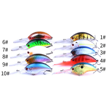 13G 9CM Fishing Lures Crankbait Minnow Bass Treble Hooks Swim Hard Lure Baits Wobbler