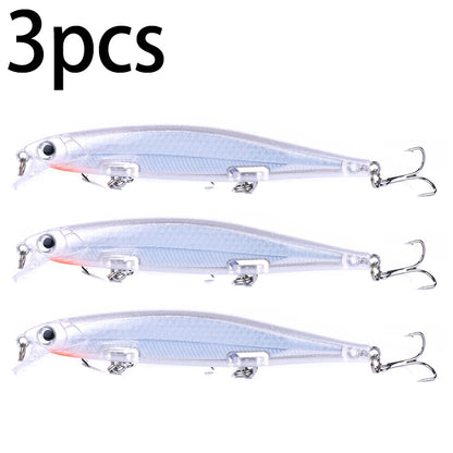 1Pcs Suspended Sinking Wobbler Minnow Laser Fishing lure 11cm 13g