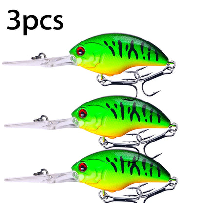 13G 9CM Fishing Lures Crankbait Minnow Bass Treble Hooks Swim Hard Lure Baits Wobbler