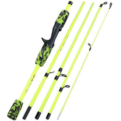 Sougayilang 5 Section Spinning Casting Fishing Rod 1.8M Strong and Lightweight Poles for Travel Freshwater Fishing Pesca