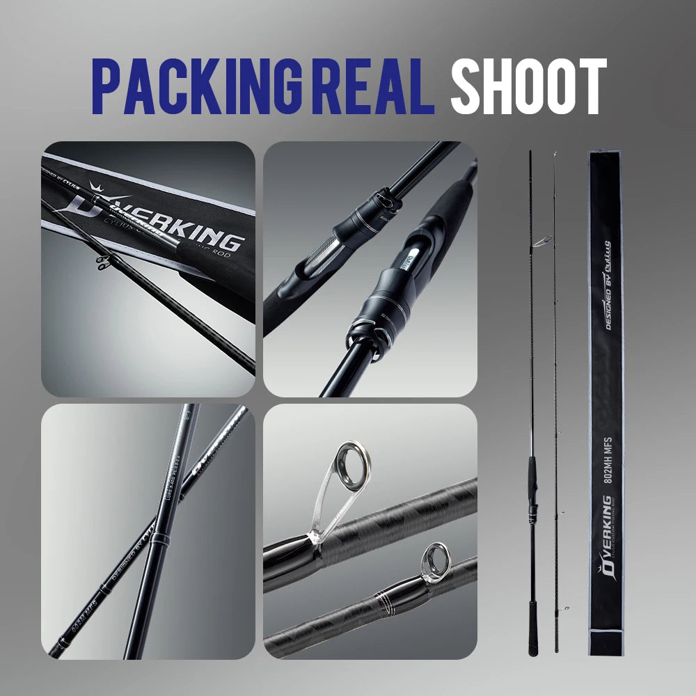 CYLIUS Overking Longcast Inshore Multipurpose Sea Fishing Rod 40T Carbon Ultralight Fuji Ring 2 Section Saltwater Spinning  Rod