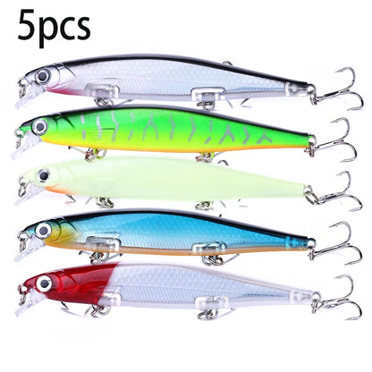 1Pcs Suspended Sinking Wobbler Minnow Laser Fishing lure 11cm 13g
