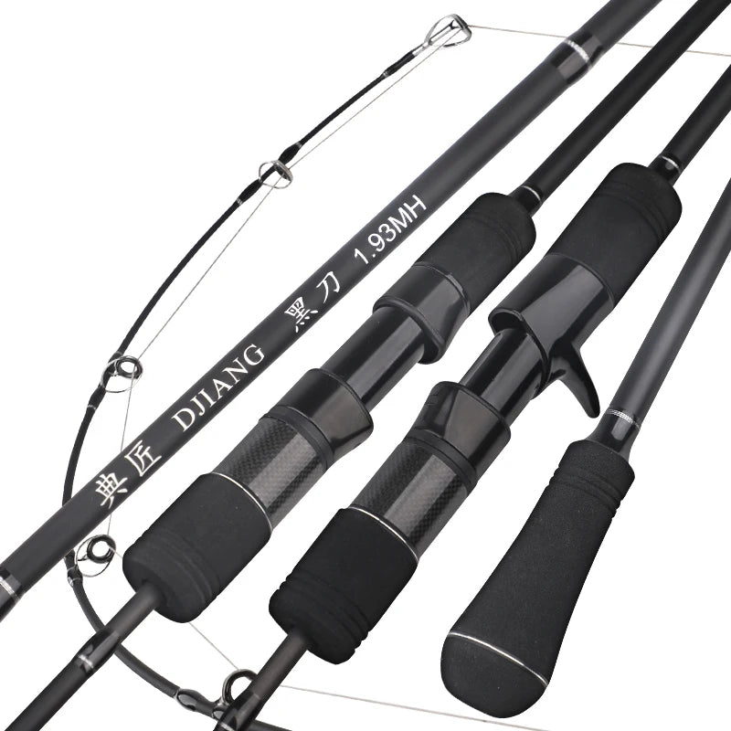 DJIANG Slow Jigging Fishing Rod 1.93m Carbon Solid Tip Casting Spinning Sea Boat Rod M MH Power Slatwater Fishing Tackle