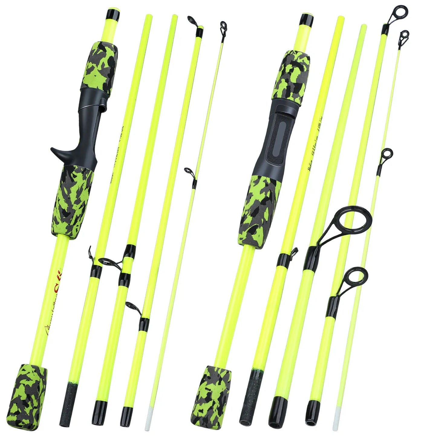 Sougayilang 5 Section Spinning Casting Fishing Rod 1.8M Strong and Lightweight Poles for Travel Freshwater Fishing Pesca