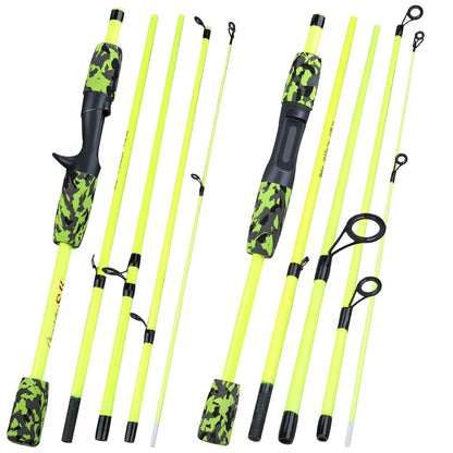 Sougayilang 5 Section Spinning Casting Fishing Rod 1.8M Strong and Lightweight Poles for Travel Freshwater Fishing Pesca