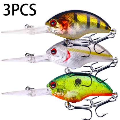 13G 9CM Fishing Lures Crankbait Minnow Bass Treble Hooks Swim Hard Lure Baits Wobbler