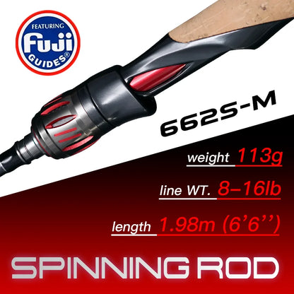 Seasir Repeater Spining&Casting Fihsing Rod Fuji-O Guide Rings Carbon High Sensitivity 2A Grade Cork Handle 6Kg Super Drag