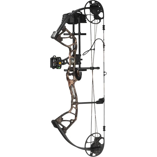 Bear Archery Royale Ready to Hunt Compound Bow Package for Adults and Youth 12 27 Draw Length 550 Lbs Draw Weight Up to 290 FPS