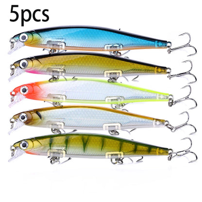 1Pcs Suspended Sinking Wobbler Minnow Laser Fishing lure 11cm 13g