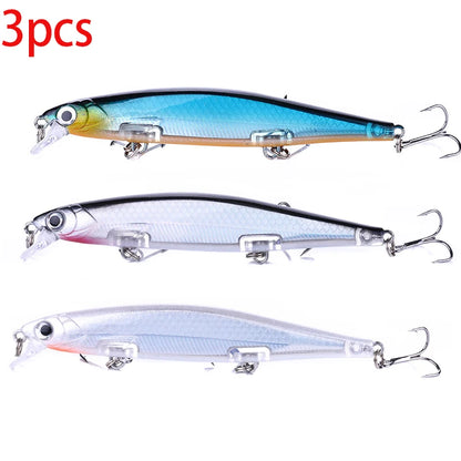 1Pcs Suspended Sinking Wobbler Minnow Laser Fishing lure 11cm 13g
