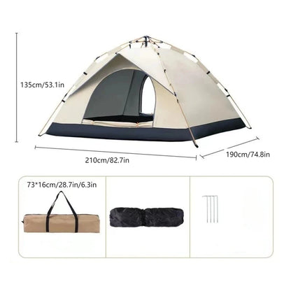 Outdoor Automatic Quick-opening Tent Rainproof Sunshine-proof Tent Two windowless doors