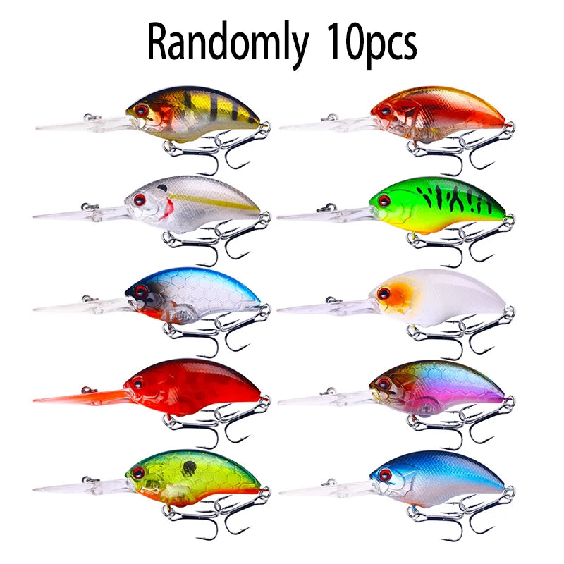 13G 9CM Fishing Lures Crankbait Minnow Bass Treble Hooks Swim Hard Lure Baits Wobbler