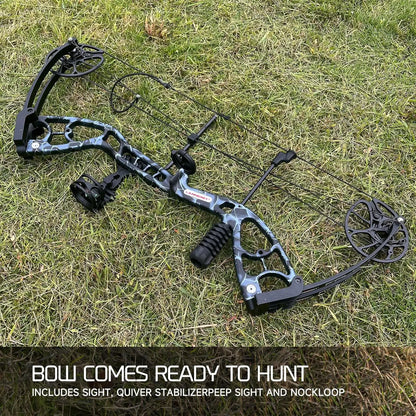 Compound Bow and Archery Sets - Right Hand Archery Compound Bows 30-70 lbs Draw Weight Adjustable for Youth，Adults and Beginners