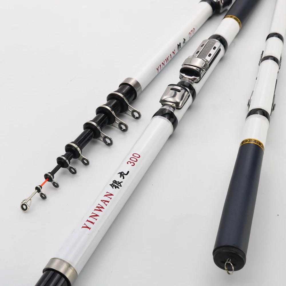 JOSBY Carbon Fiber Spinning Fishing Rod Telescopic Mini Pole 3M 2.7M 2.4M 2.1M 1.8M 1.5M Fish Gear Tackle High Quality
