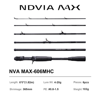 PURELURE NEW NDVIA MAX Ajing And Eging Tubular Tip 8FT 8.3FT 8.6FT 1.2-10G Soft Lure And EGI F/MF Action Perch Pike Zander Squid