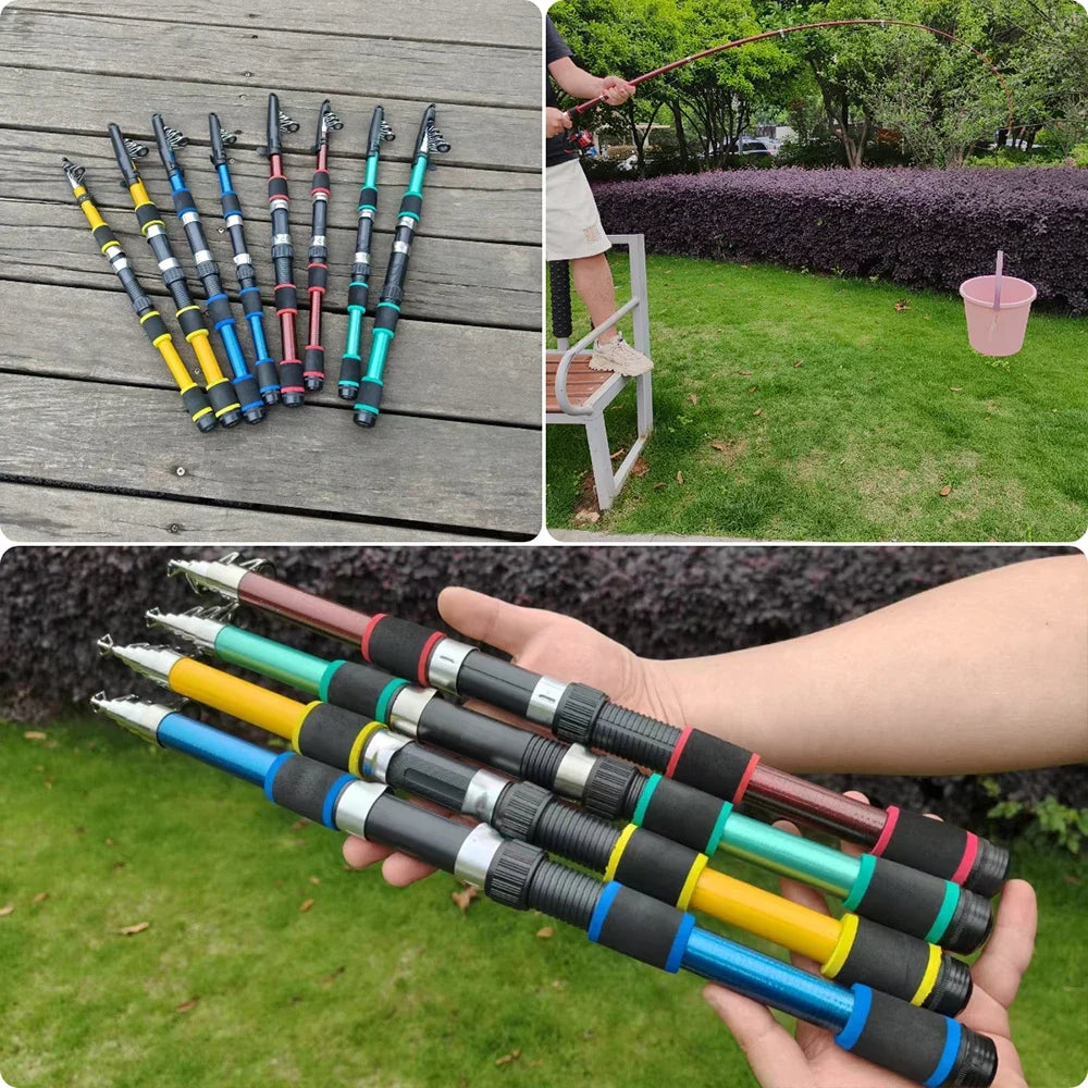SantaKing 1.8M 2.1M 2.4M Telescopic Fishing Rod Portable Spinning Fishing Rods Fishing Poles