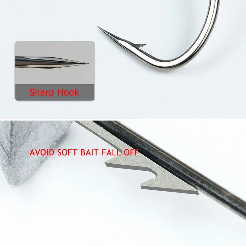 10pcs 2.7g 3.5g 4.2g 5g far casting fishing hook jig head hook ,stand hook for soft worm