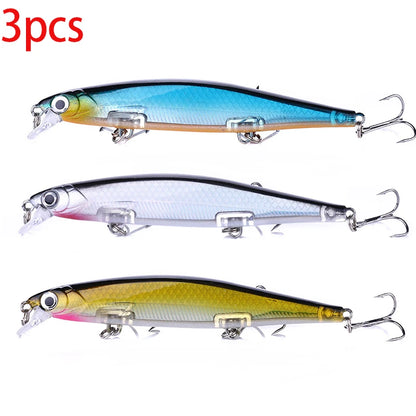 1Pcs Suspended Sinking Wobbler Minnow Laser Fishing lure 11cm 13g
