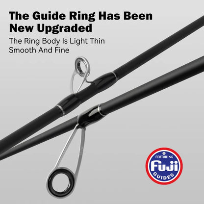 Fishing Rod 2 Section Spinning Casting 1.5/1.68/1.8m Travel Rod Baitcasting Ultralight Carbon Fiber Rod