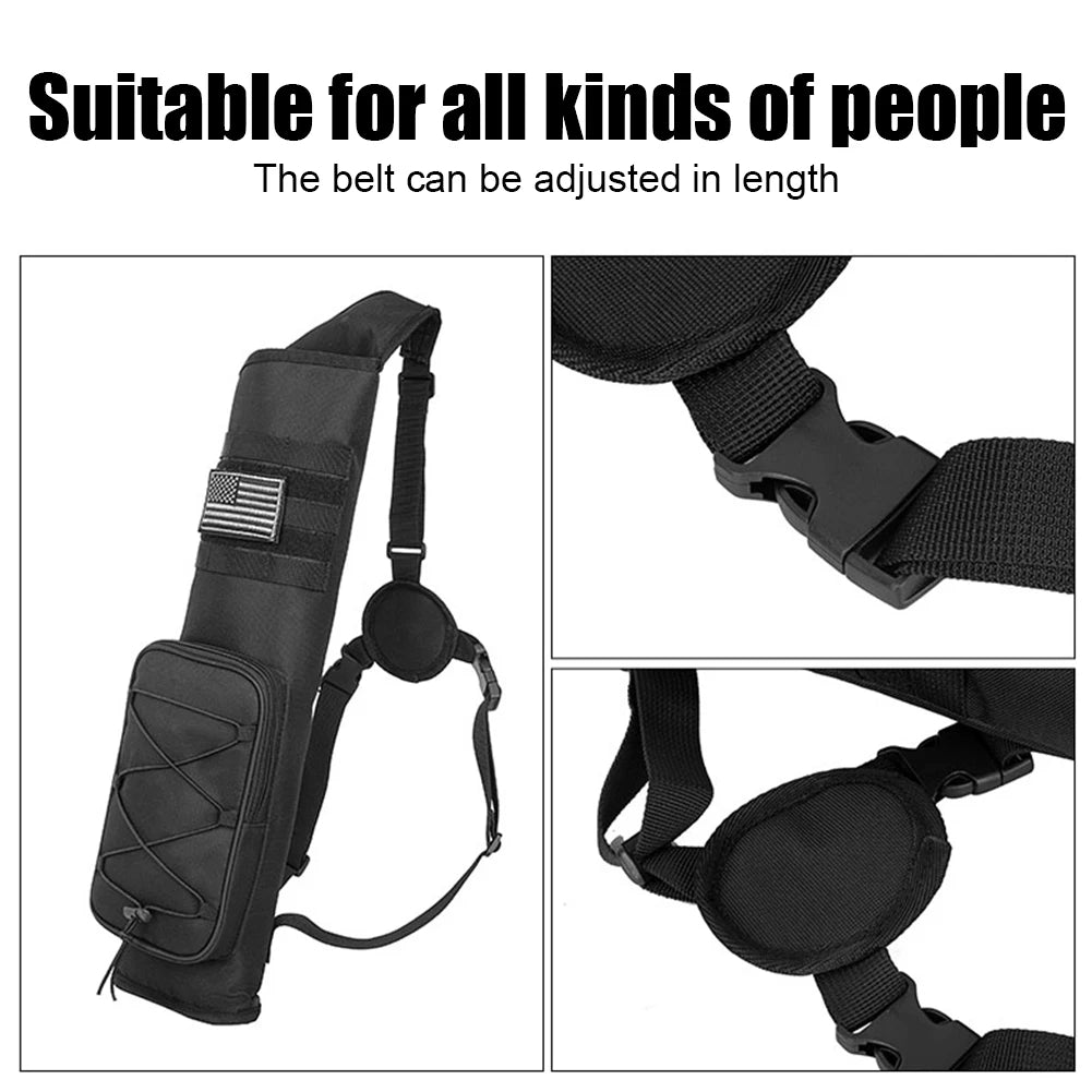 Archery Bow Holder Compound Recurve Bow Quiver Storage Bag Bottom Thickening Adjustable Strap