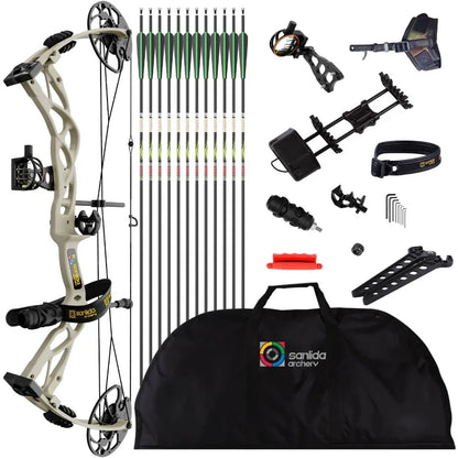 Sanlida Dragon X9 Ready to Hunt Compound Bow Package for Adults Archery Compound Bow and Arrow Set 070 Lbs Draw Weight No Bow P