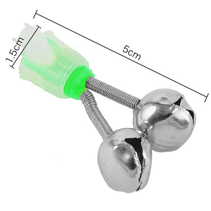 20-1PCS Fish Bite Alarm Twin Spiral Bells Fishing Indicator Bait Alarm