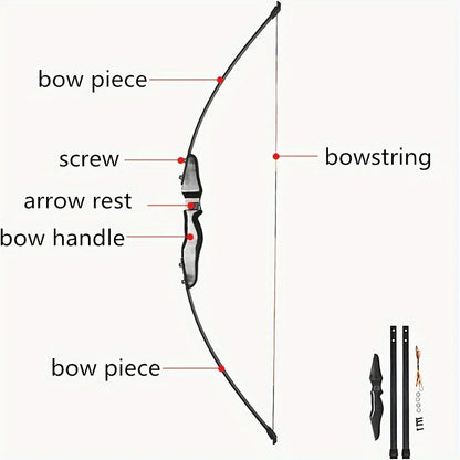 30 Pound Right-handed Detachable Black Straight Bow Suitable