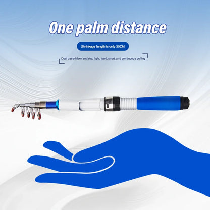 DEUKIO Mini Fishing Pole Combo With Short Telescopic Fishing Rod And Spinning Reel Baits Travel Pole Set for Children Beginner