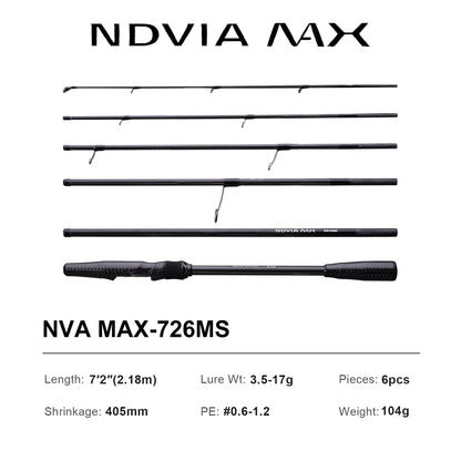 PURELURE NEW NDVIA MAX Ajing And Eging Tubular Tip 8FT 8.3FT 8.6FT 1.2-10G Soft Lure And EGI F/MF Action Perch Pike Zander Squid