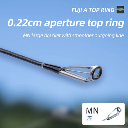 FISHINGFANS 30+40T High Carbon Fiber M MH Fishing Rod Fuji O+ Alconite Guide Cork handle spinning casting fishing rodA