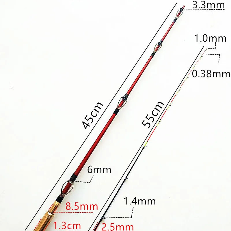 New solid wood raft, fishing rod wheel, bridge raft, titanium alloy fiberglass carbon hand-held fishing rod