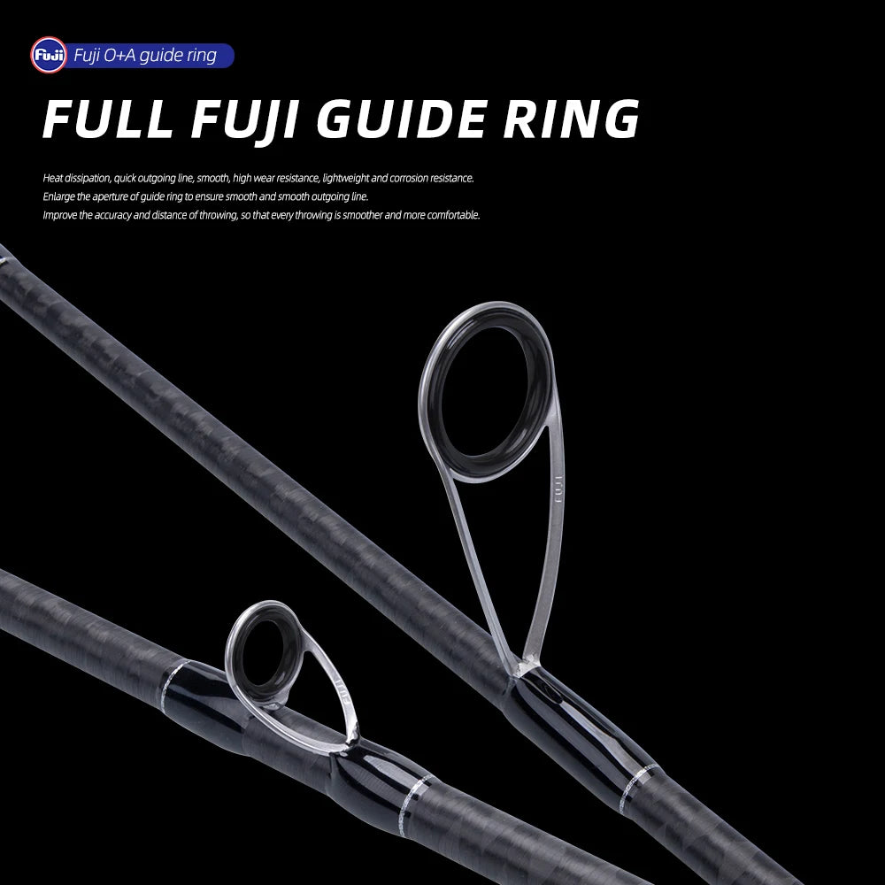 FISHINGFANS 30+40T High Carbon Fiber M MH Fishing Rod Fuji O+ Alconite Guide Cork handle spinning casting fishing rodA