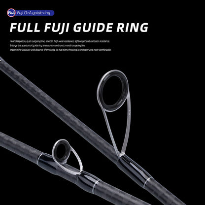FISHINGFANS 30+40T High Carbon Fiber M MH Fishing Rod Fuji O+ Alconite Guide Cork handle spinning casting fishing rodA