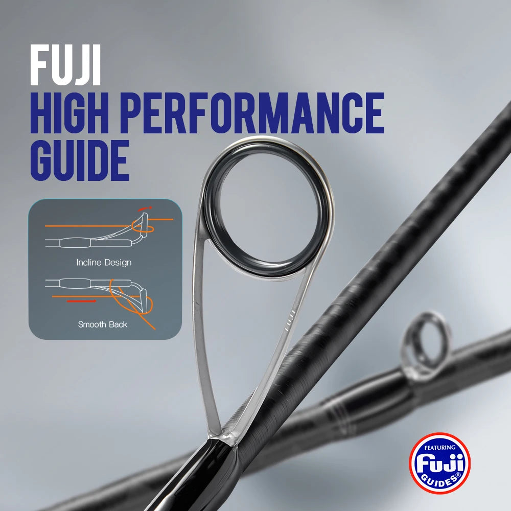 CYLIUS Overking Longcast Inshore Multipurpose Sea Fishing Rod 40T Carbon Ultralight Fuji Ring 2 Section Saltwater Spinning  Rod