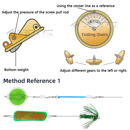 3.2in 4.1in Dipsy Diver Trolling Fishing Tackle