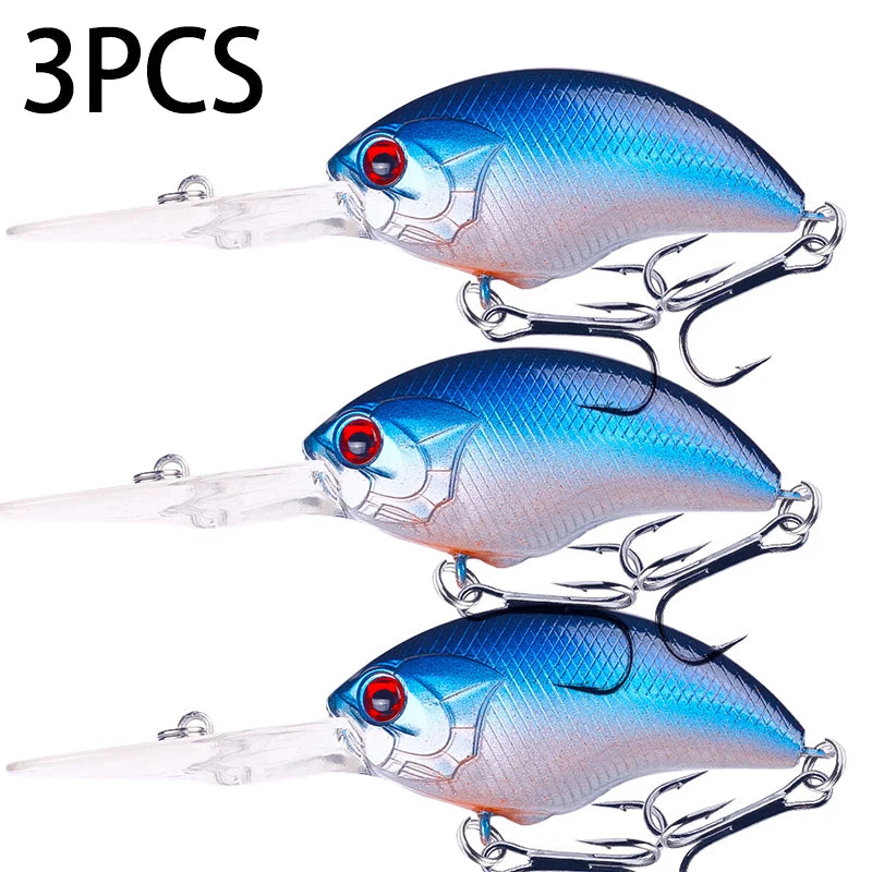 13G 9CM Fishing Lures Crankbait Minnow Bass Treble Hooks Swim Hard Lure Baits Wobbler
