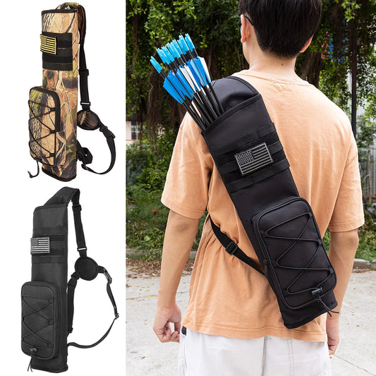 Archery Bow Holder Compound Recurve Bow Quiver Storage Bag Bottom Thickening Adjustable Strap