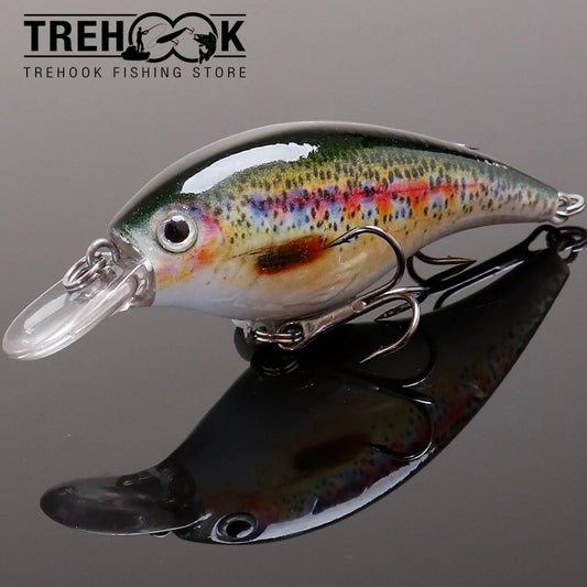 6cm 10g Black Floating Wobbler Crankbait Jerkbait Bass